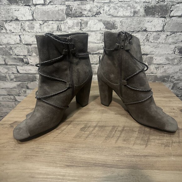 EUC Rialto Mila Grey Heeled Boots Size 10M - Picture 6 of 13